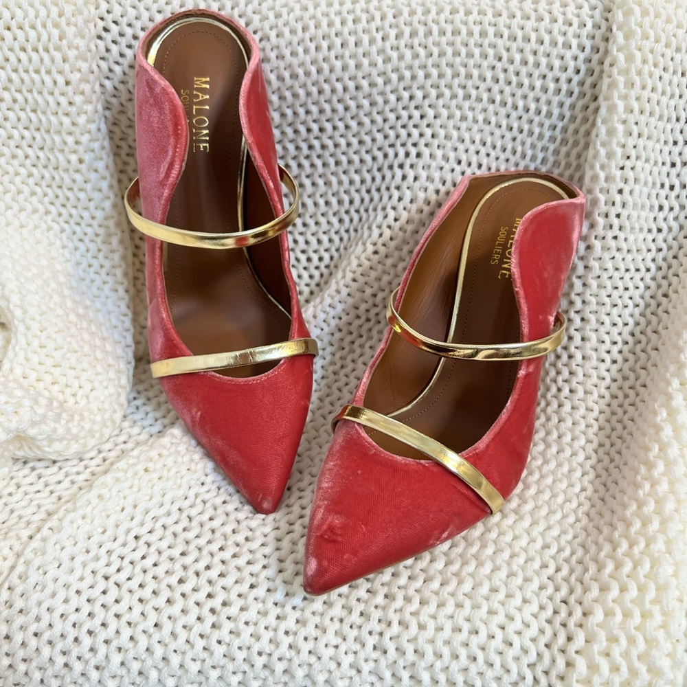 Brand New** Malone Souliers contrast heeled mules